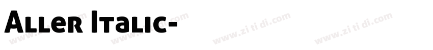 Aller Italic字体转换